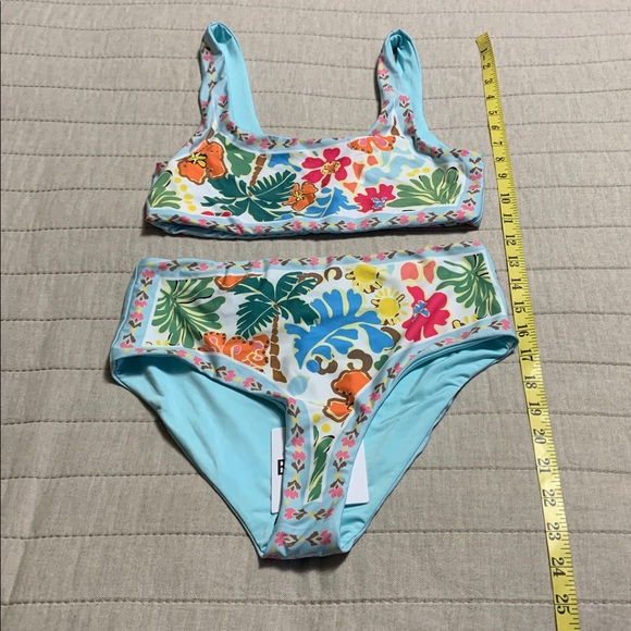 Beach Riot Women’s Small Floral Bikini Set Costal Tropical Vacation Beach - Picture 6 of 9